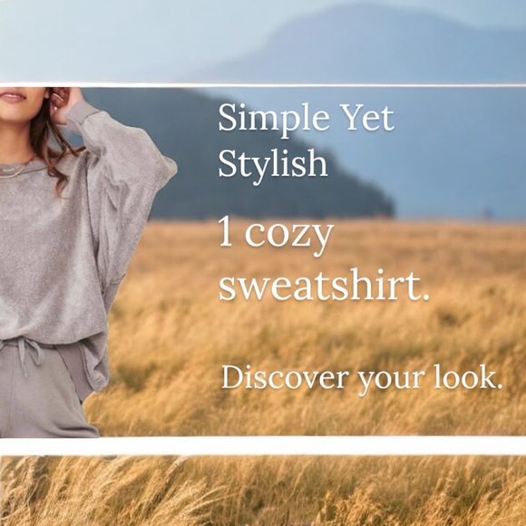 NWT Free People Kelly Sweatshirt in Graphite ~ size Small - Picture 12 of 14